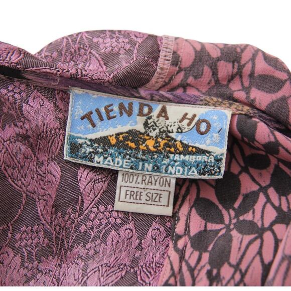 Tienda Ho Printed Rayon Button Front Sleeveless Hooded Vest - Picture 5 of 5